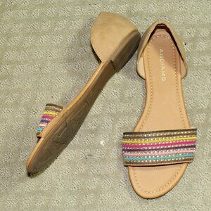 Andiamo Destiny Women's 8.5M Multi-Color Slide On Flat Sandal